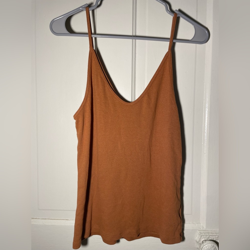 Burnt orange tank top scoop neck - Picture 3 of 4